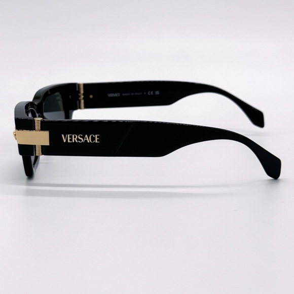 NEW VERSACE VE4465 GB1/87 SQUARE MOD 4465 BLACK VE4465 GB187 UNISEX SUNGLASSES - Picture 5 of 10